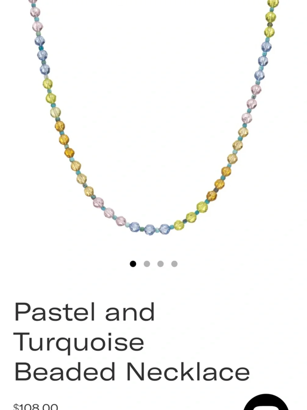 Mayamar Pastel, 24 karat gold and Real Turquoise Beaded Necklace NEW $108 MSRP - Picture 8 of 13